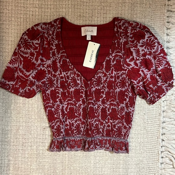 Evereve Floral Top - Picture 1 of 3